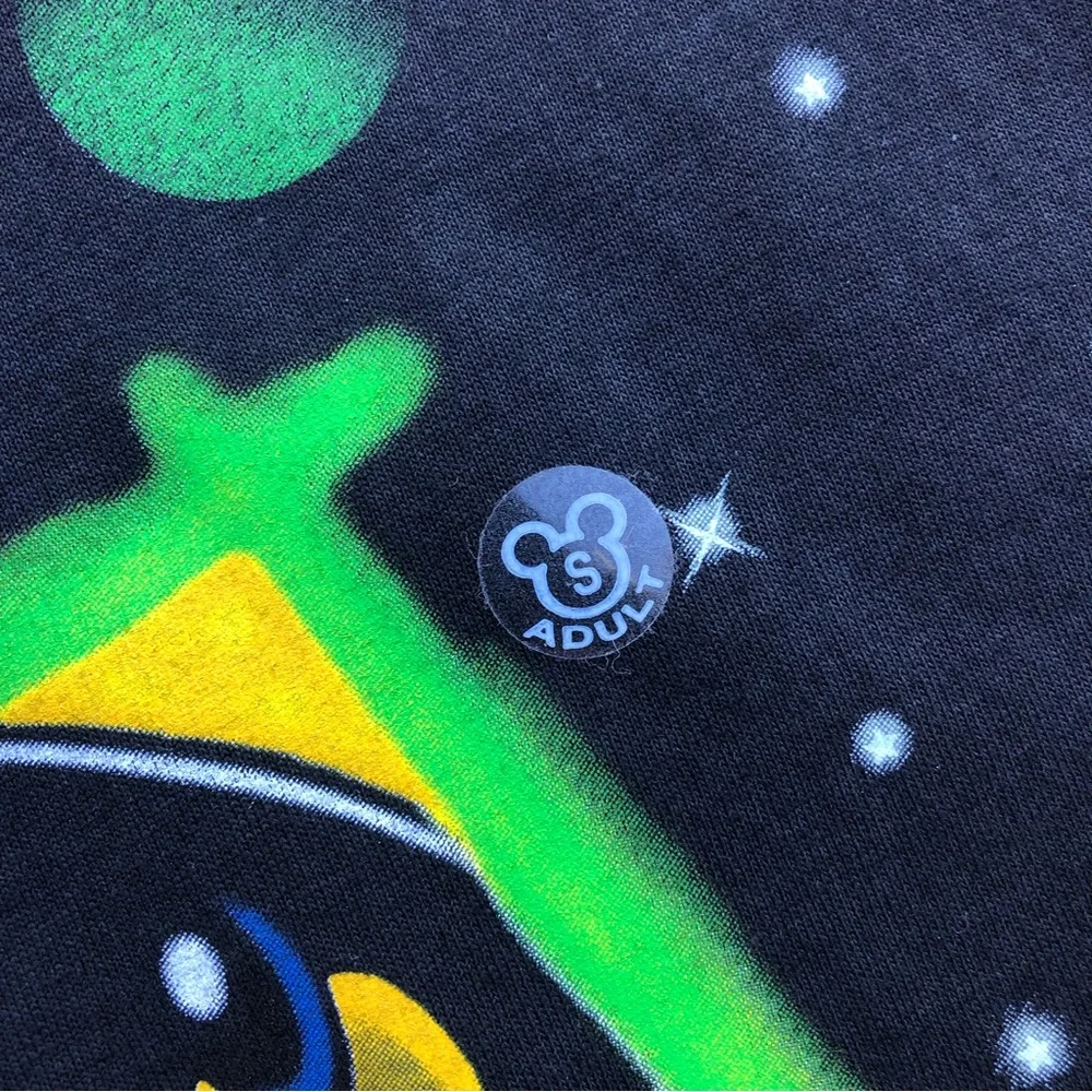 Vtg Disney Tomorrowland Pluto Cartoon Graphic Black Mickey Inc Tee - Size Small - Picture 5 of 9